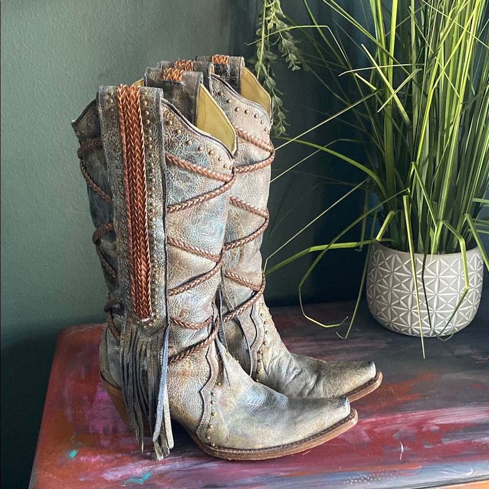 Vintage Western Fringe Boots